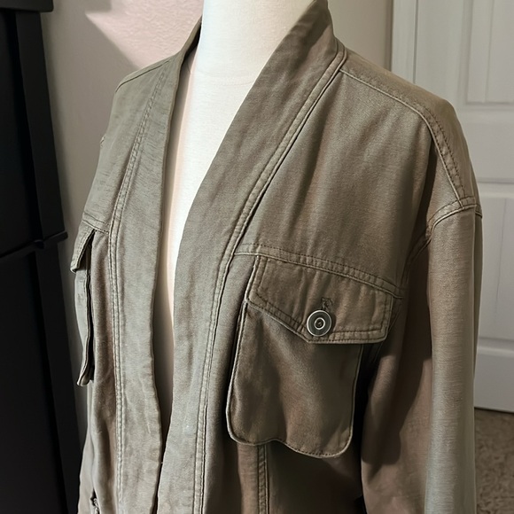 Free People 100% Cotton Military Style Jacket - Size XS - Picture 2 of 9